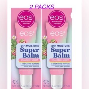 eos Strawberry Sorbet Lip Balm - NEW 2pk